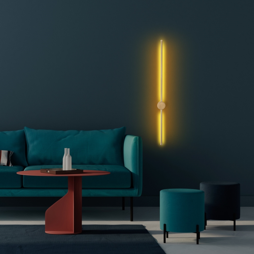 LED fali lámpa SWORD LED/13W/230V 3000K matt arany