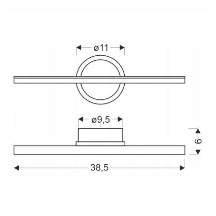 LED fali lámpatest BATUTA LED/10W/230V barna