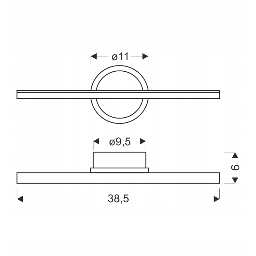 LED fali lámpatest BATUTA LED/10W/230V barna