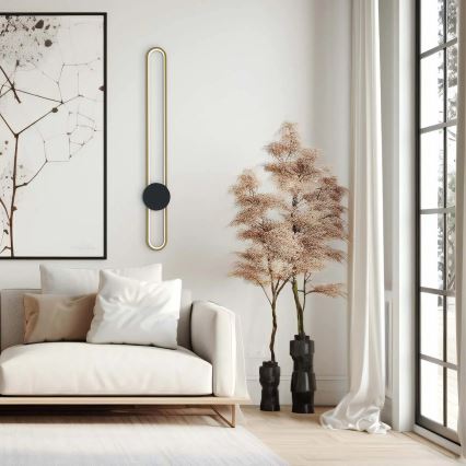 LED fali lámpatest FLORENTYNA LED/24W/230V 4000K arany/fekete