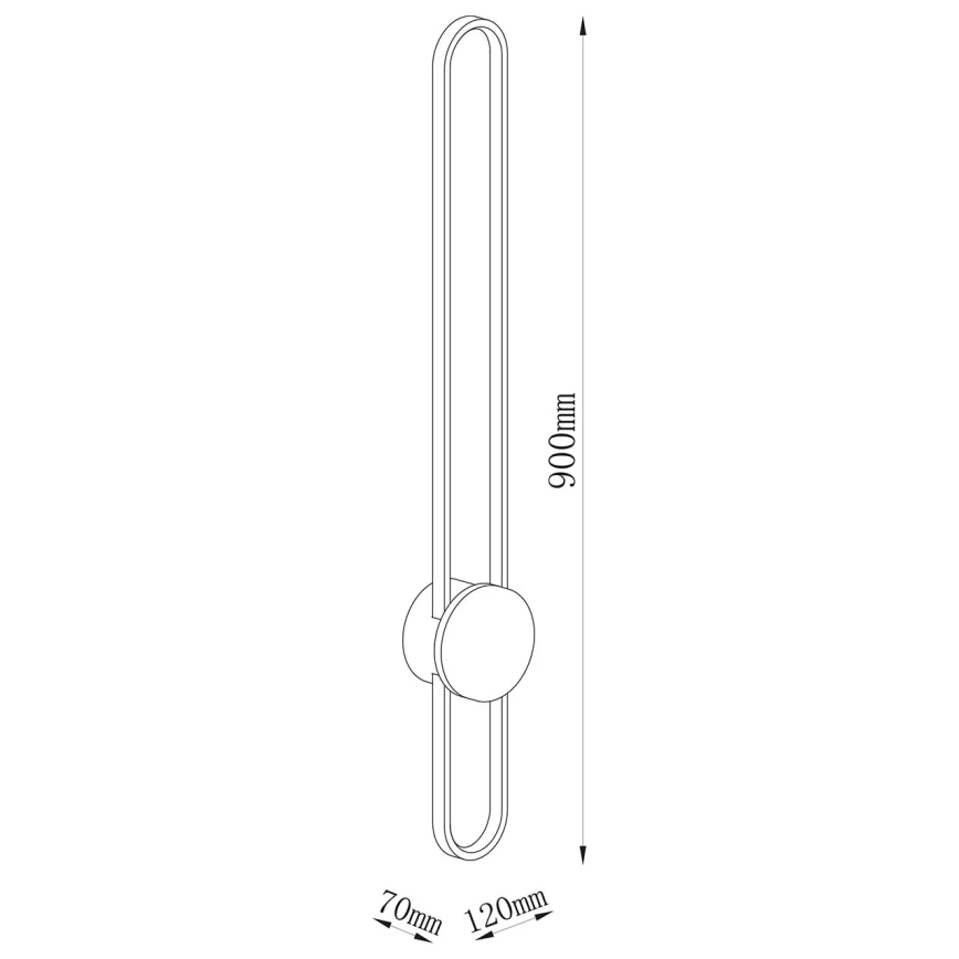LED fali lámpatest FLORENTYNA LED/24W/230V 4000K arany/fekete