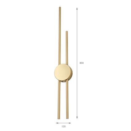 LED fali lámpatest LANA LED/15W/230V 4000K matt arany