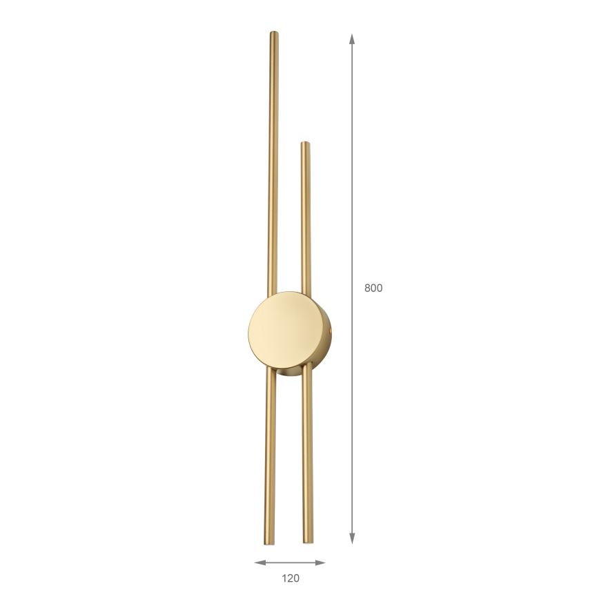 LED fali lámpatest LANA LED/15W/230V 4000K matt arany