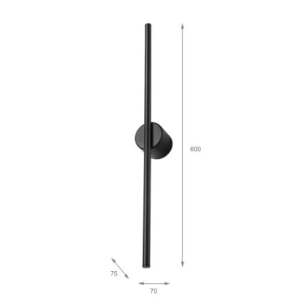 LED fali lámpatest LANA LED/7W/230V 4000K fekete