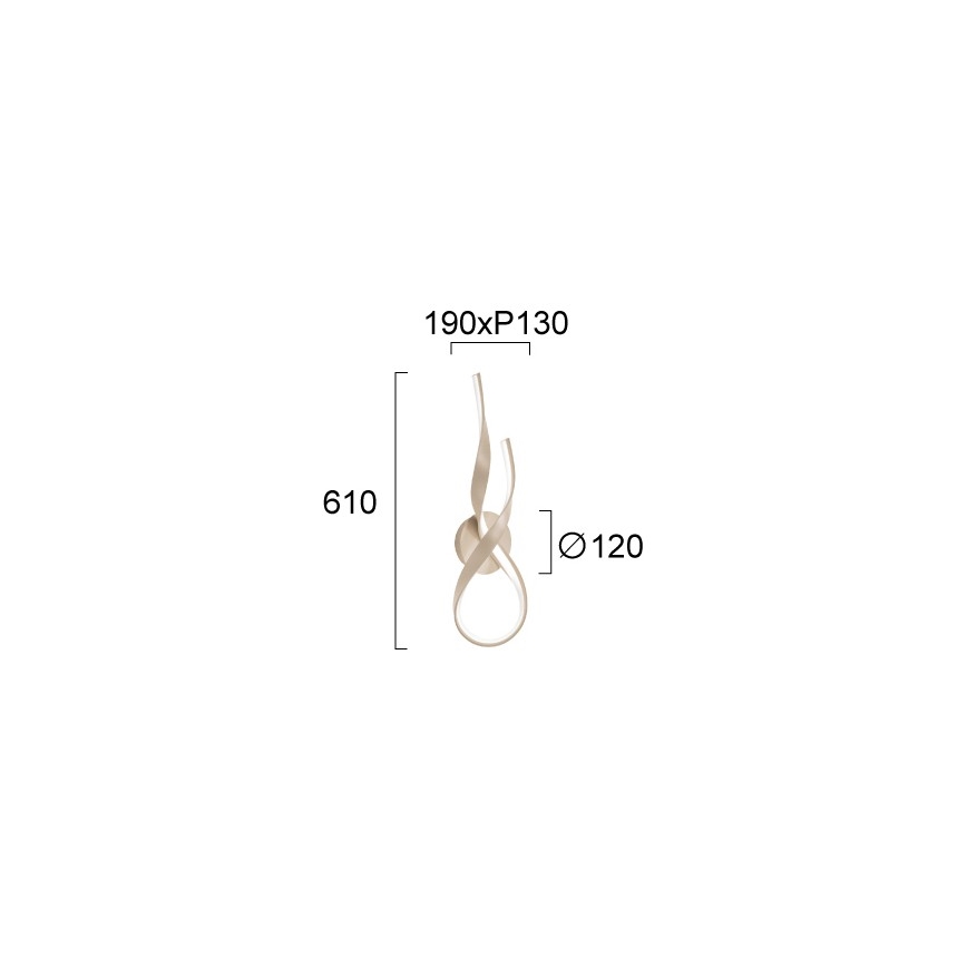 LED fali lámpatest RIBBON LED/21W/230V, bézs