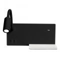 LED fali lámpatest SHELF LED/4W+LED/5W+LED/2W/230V fekete
