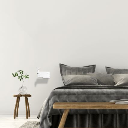 LED fali lámpatest SHELF LED/4W+LED/5W+LED/2W/230V + USB-port, fehér