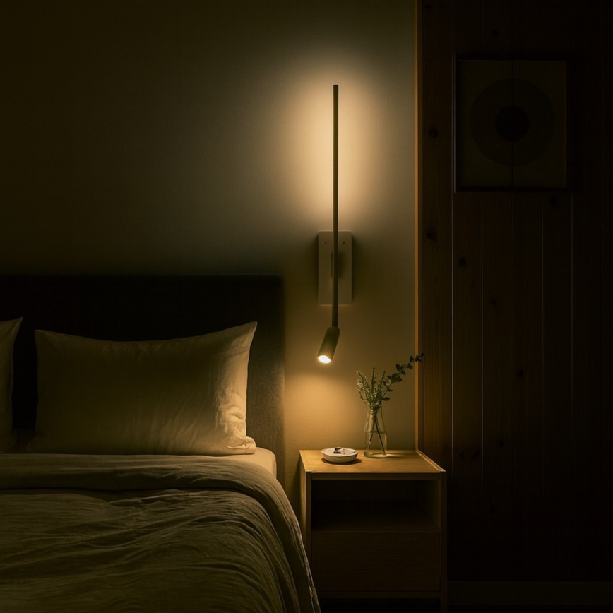 LED fali lámpatest TORCH, 6W/230V + 3W LED, fehér