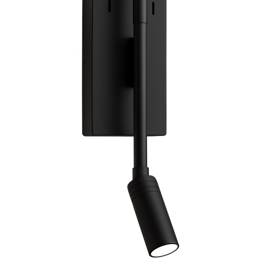 LED fali lámpatest TORCH LED/6W/230V + LED/3W fekete