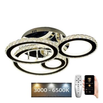 LED Fali mennyezeti lámpa állítható fényerővel LED/120W/230V 3000-6500K + távirányító