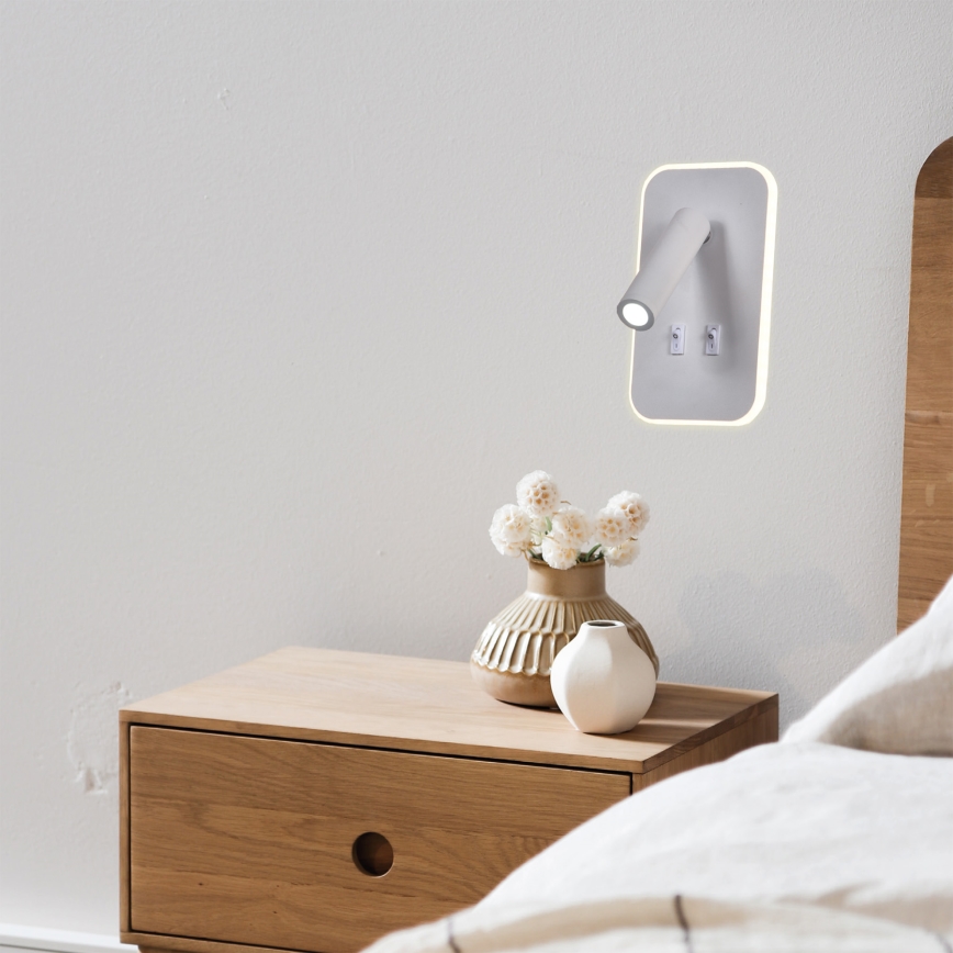 LED Fali spotlámpa IRIS LED/14W/230V 3000K fehér