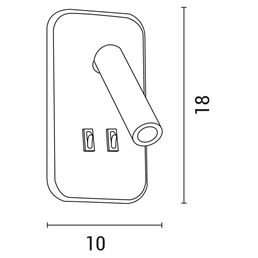 LED Fali spotlámpa IRIS LED/14W/230V 3000K fehér