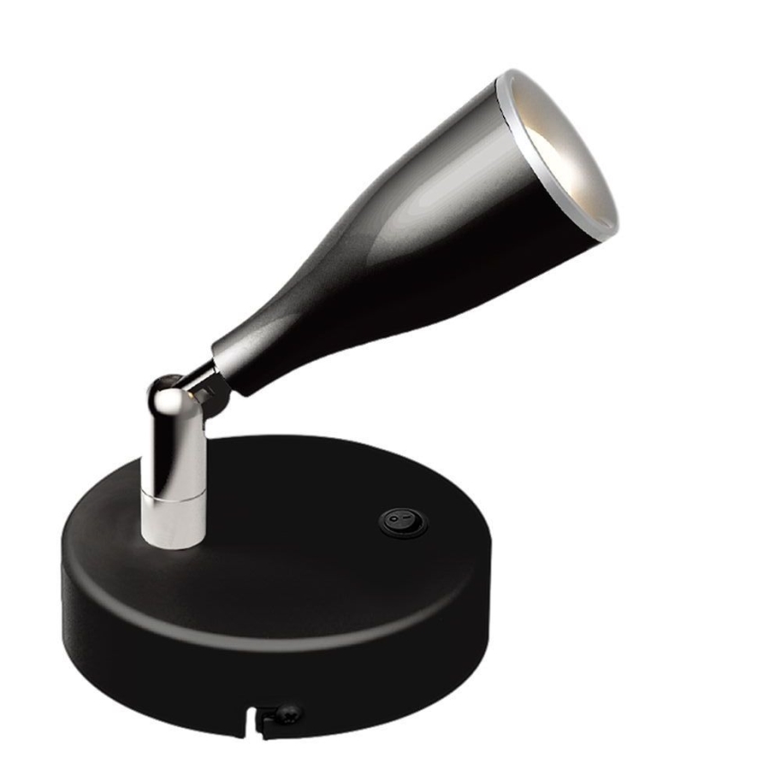 LED fali spotlámpa kapcsolóval LED/4,5W/230V 3000K fekete