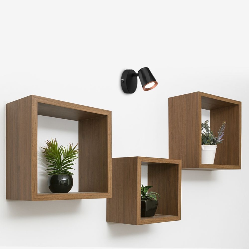 LED fali spotlámpa LED/5W/230V 3000K fekete