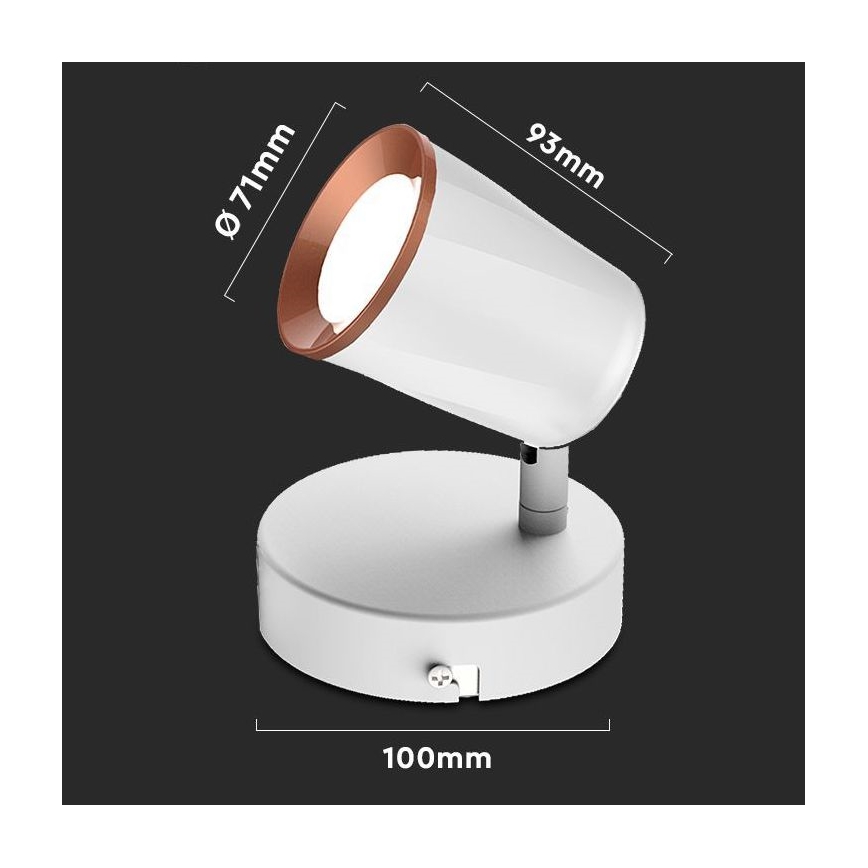 LED fali spotlámpa LED/5W/230V 4000K fehér