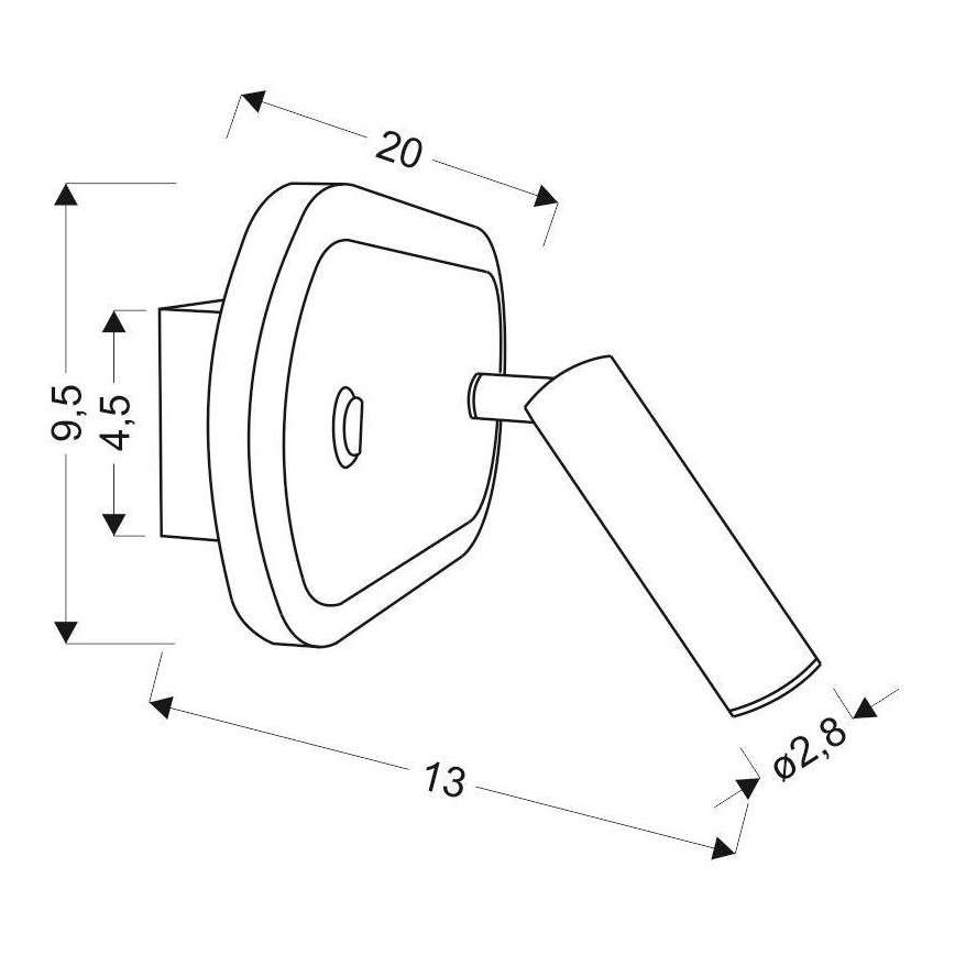 LED Fali spotlámpa MIRACLE LED/6W+LED/3W/230V