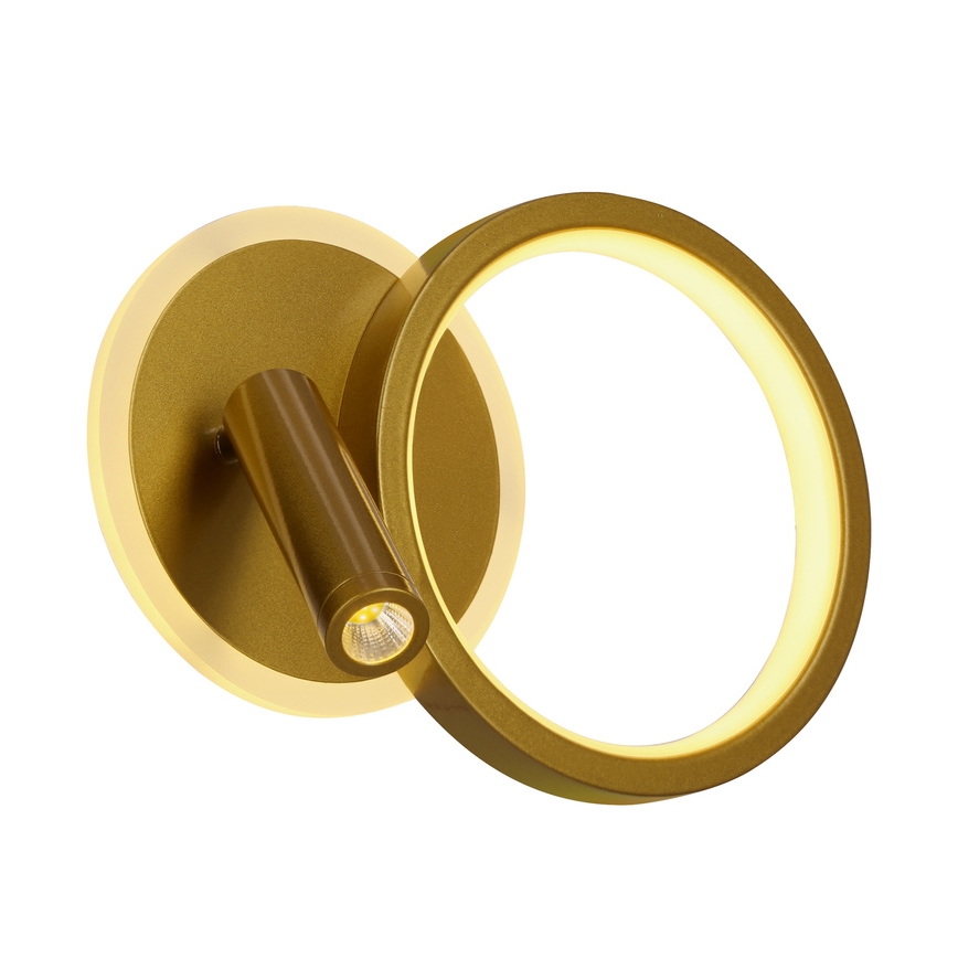 LED fali spotlámpa MONET LED/15W/230V arany