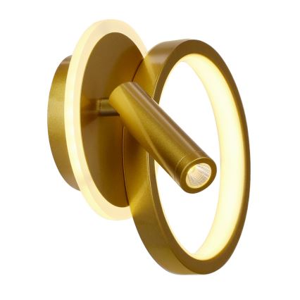 LED fali spotlámpa MONET LED/15W/230V arany