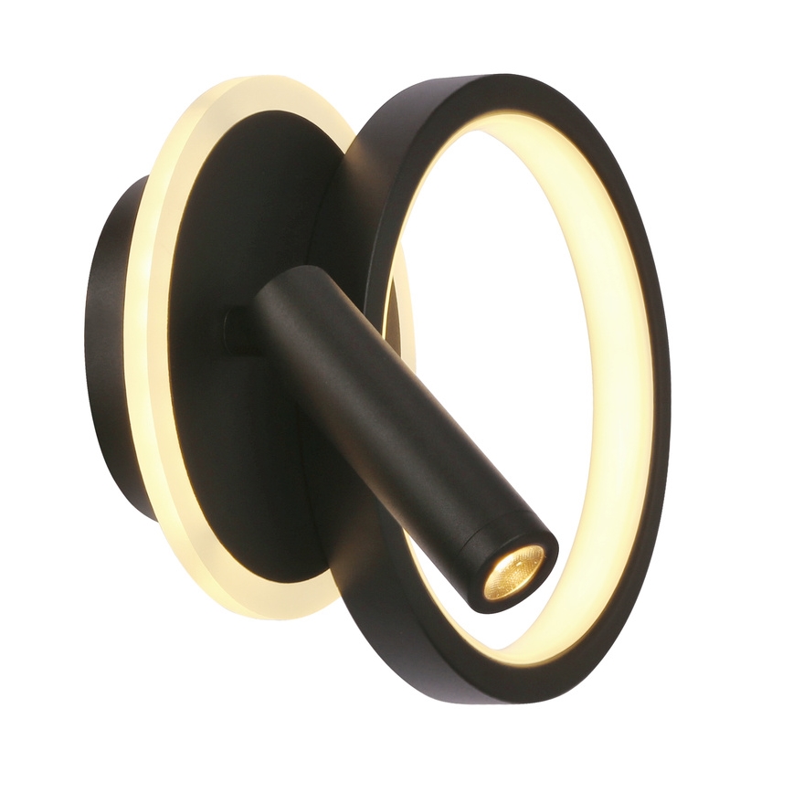 LED fali spotlámpa MONET LED/16W/230V fekete