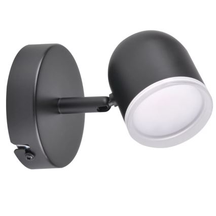 LED Fali spotlámpa RAWI LED/4,2W/230V fekete
