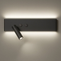 LED fali spotlámpa RESORT LED/10W/230V + LED/3W, fekete, bal oldali