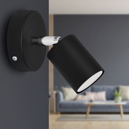 LED Fali spotlámpa TUNE 1xGU10/4,8W/230V fekete