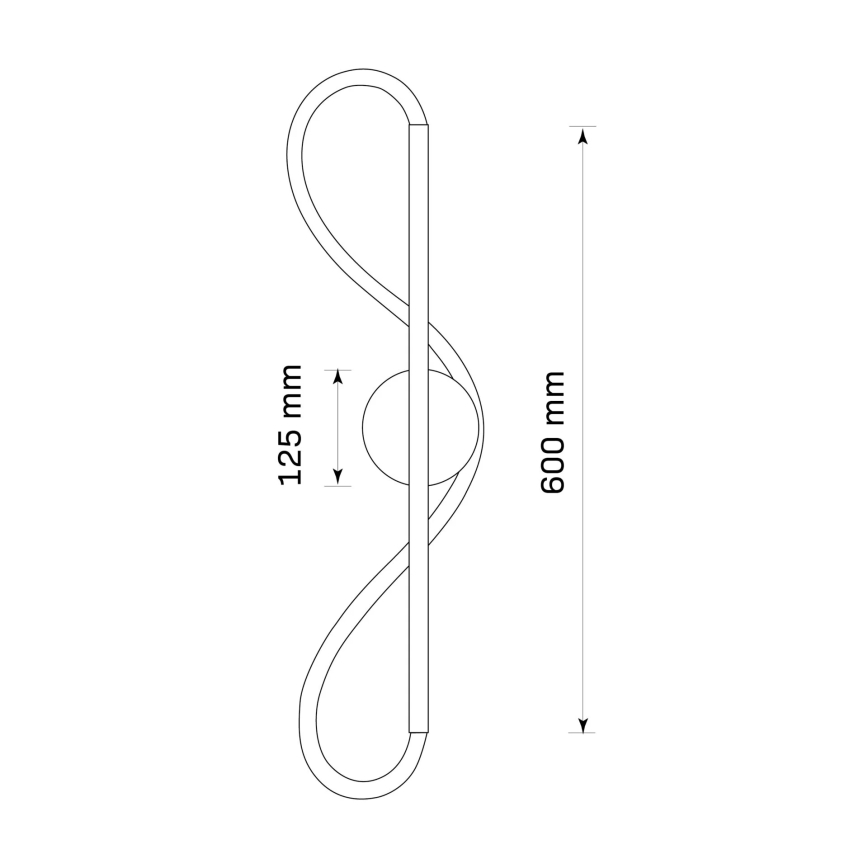 LED falilámpa EMMA LED/19W/230V, arany