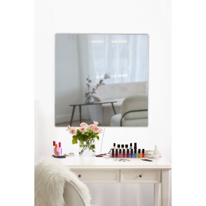 LED Fali tükör háttérvilágítással SQUARE 50x50 cm fehér