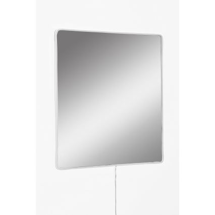 LED Fali tükör háttérvilágítással SQUARE 50x50 cm fehér
