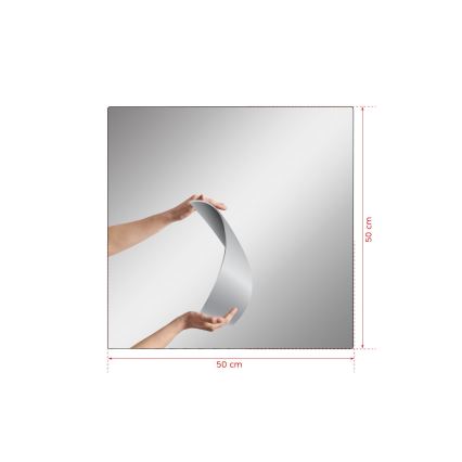 LED Fali tükör háttérvilágítással SQUARE 50x50 cm fehér