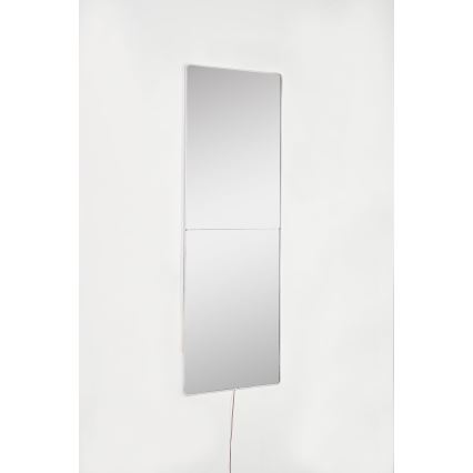 LED Fali tükör világítással RECTANGULAR 80x20 cm fehér