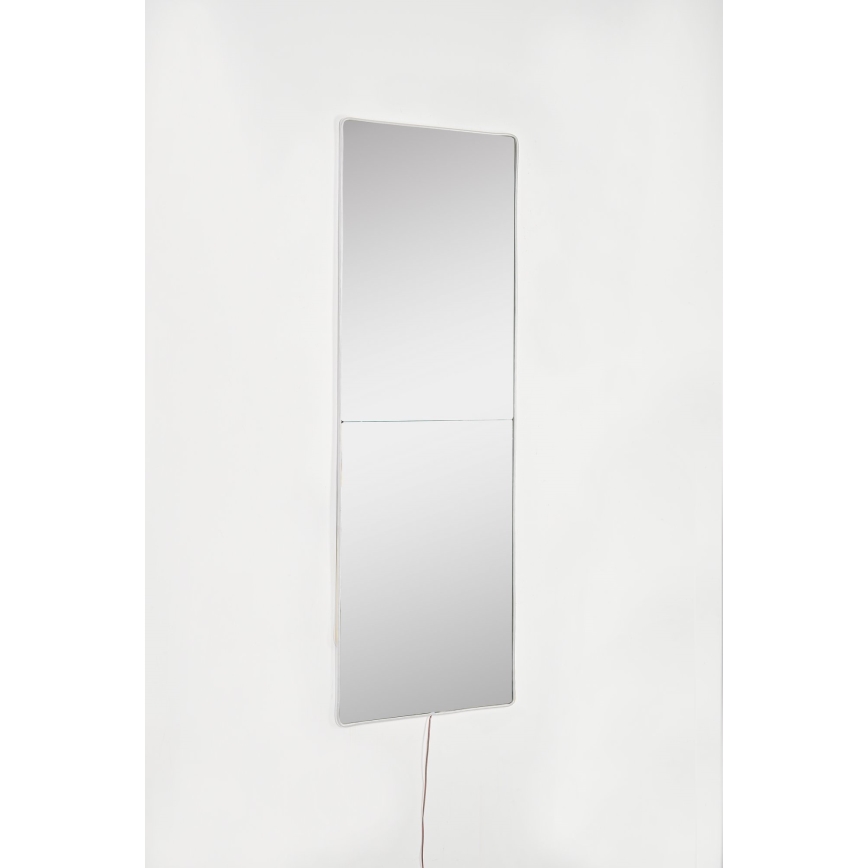 LED Fali tükör világítással RECTANGULAR 80x20 cm fehér