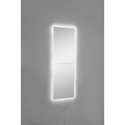 LED Fali tükör világítással RECTANGULAR 80x20 cm fehér