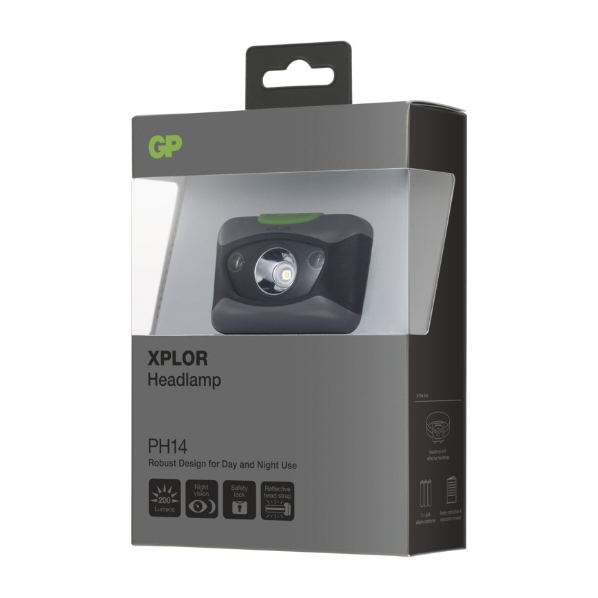 LED Fejlámpa GP CREE SMD 2xLED/3xAAA