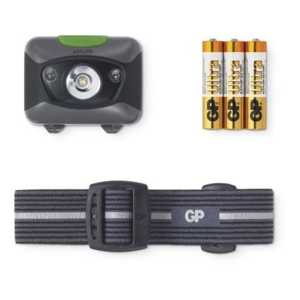 LED Fejlámpa GP CREE SMD 2xLED/3xAAA