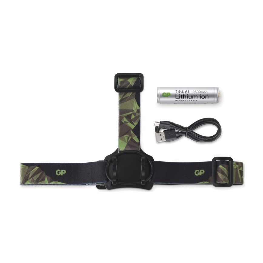 LED Fejlámpa GP DISCOVERY CHR35 LED/3,7V/2600mAh