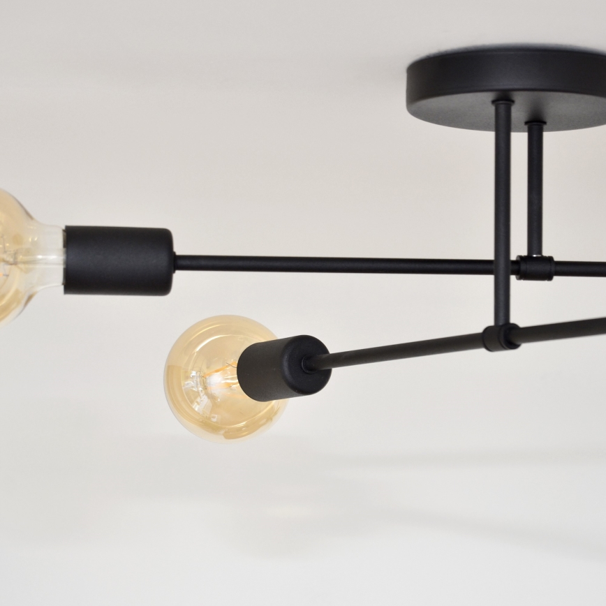 LED Felületre szerelhető csillár CAMBRIDGE 4xE27/8W/230V fekete