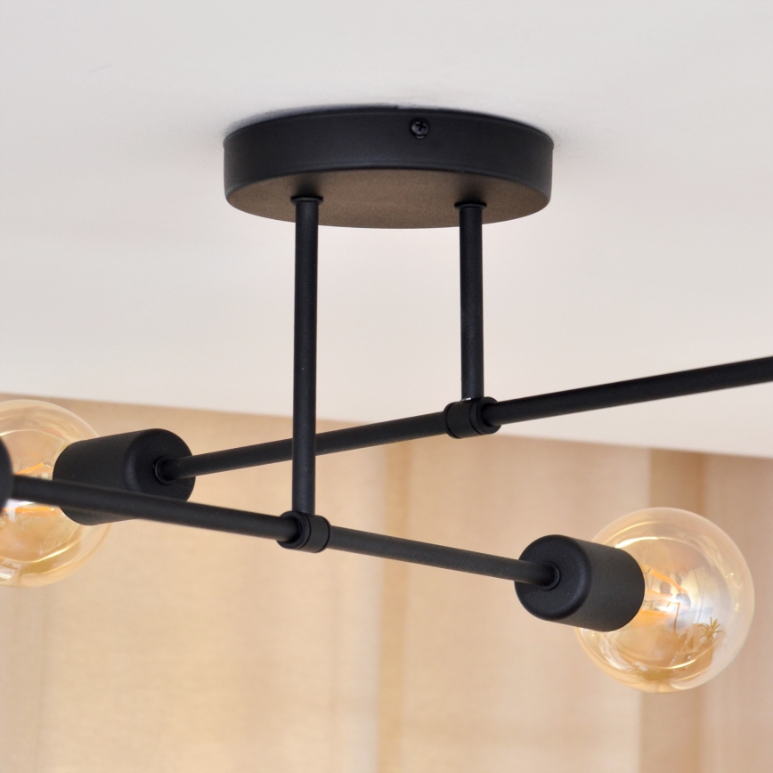 LED Felületre szerelhető csillár CAMBRIDGE 4xE27/8W/230V fekete