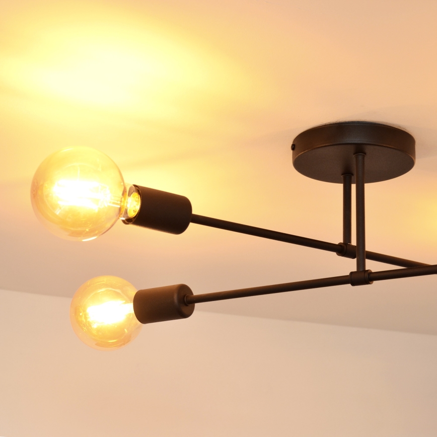 LED Felületre szerelhető csillár CAMBRIDGE 4xE27/8W/230V fekete