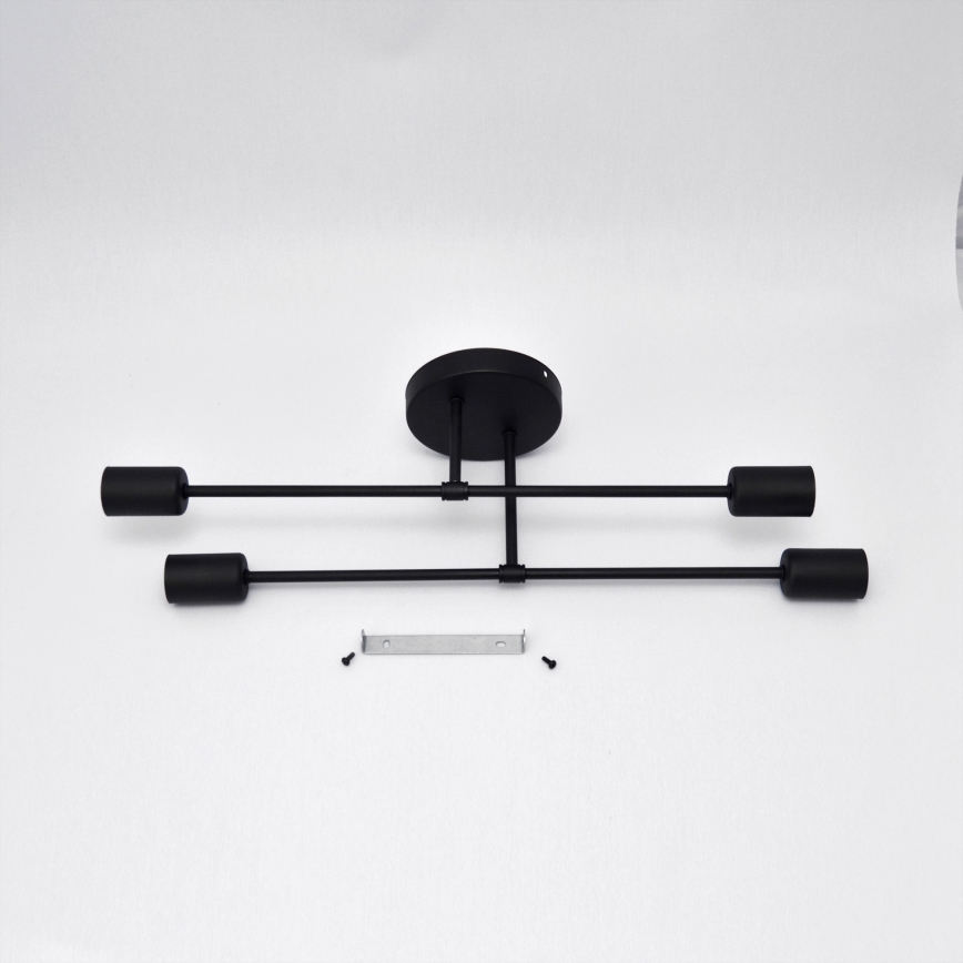 LED Felületre szerelhető csillár CAMBRIDGE 4xE27/8W/230V fekete