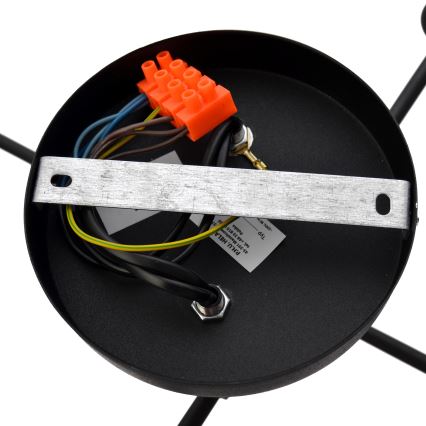 LED Felületre szerelhető csillár CAMBRIDGE 4xE27/8W/230V fekete