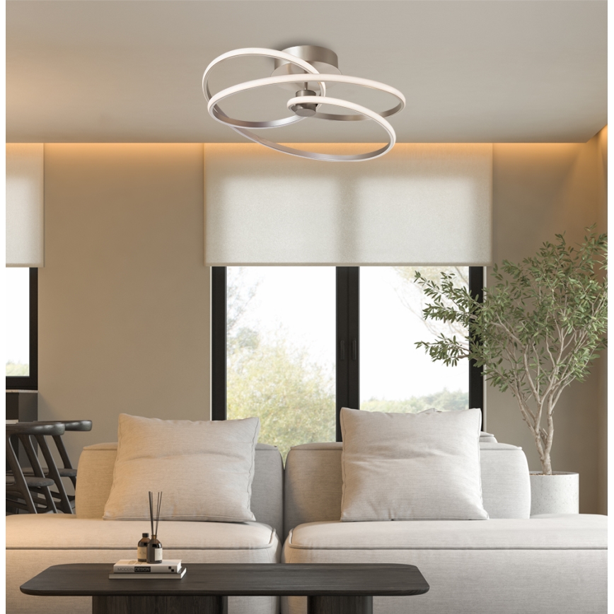 LED felületre szerelhető csillár CORT LED/40W/230V ezüstszínű