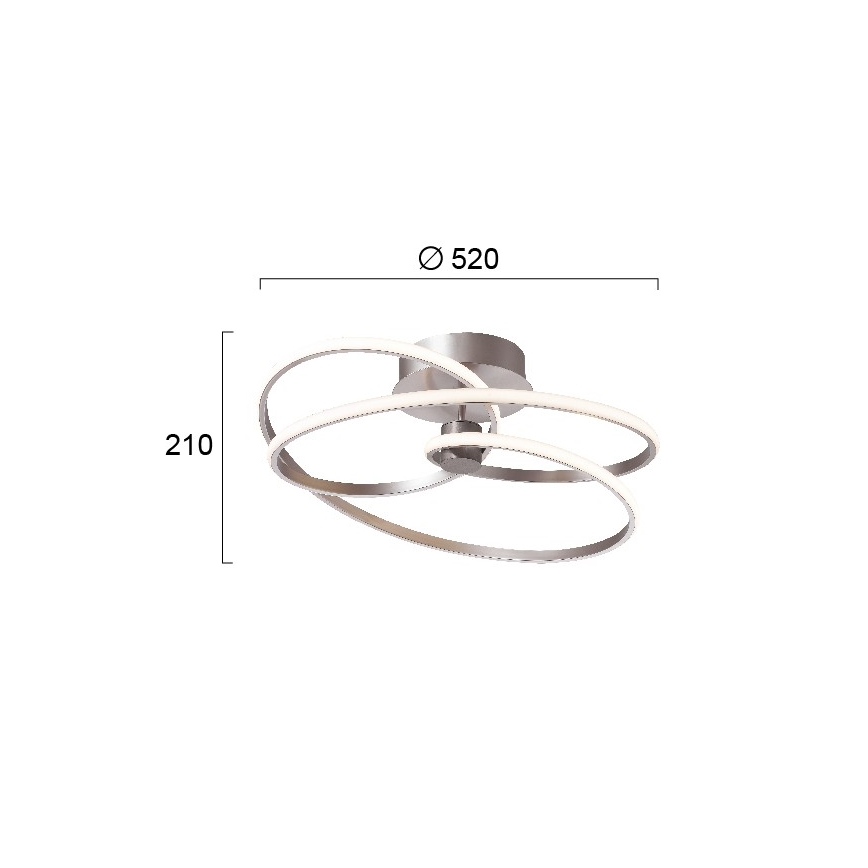 LED felületre szerelhető csillár CORT LED/40W/230V ezüstszínű