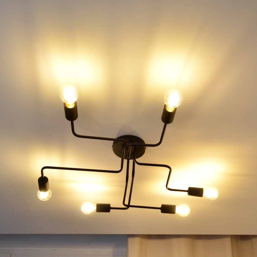 LED Felületre szerelhető csillár TUBE 6xE27/15W/230V