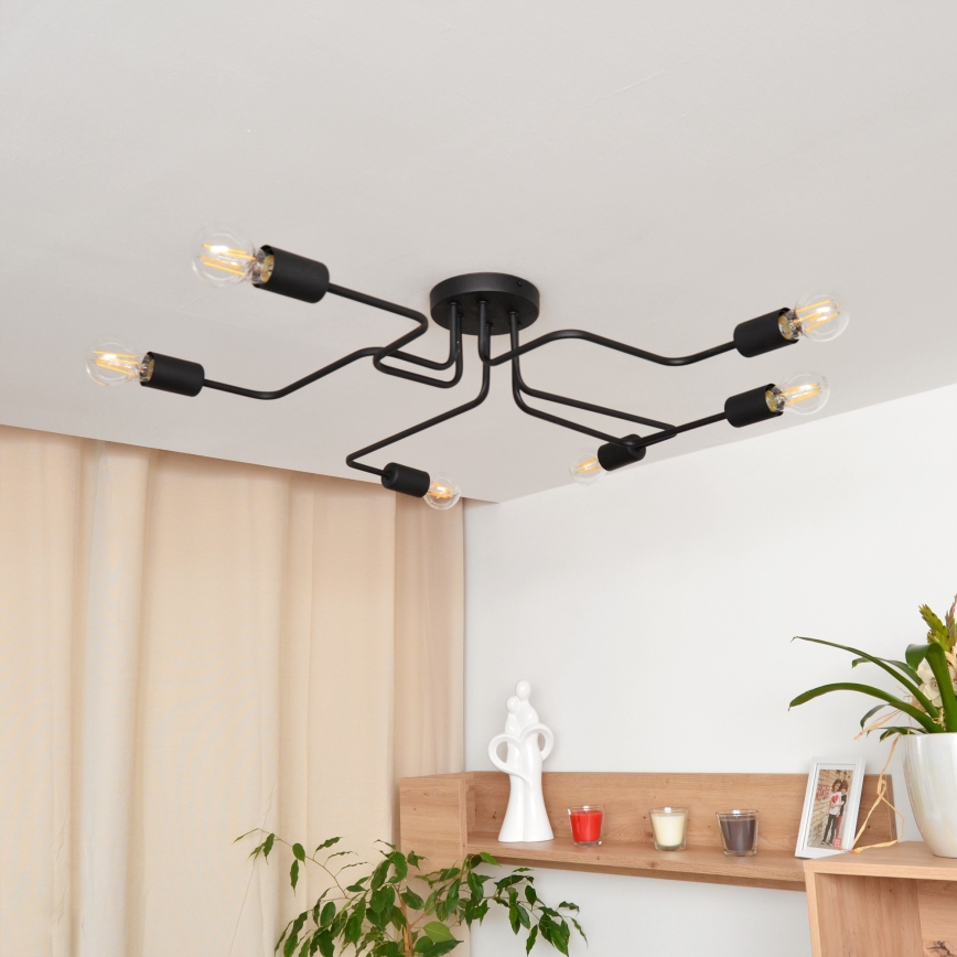 LED Felületre szerelhető csillár TUBE 6xE27/15W/230V