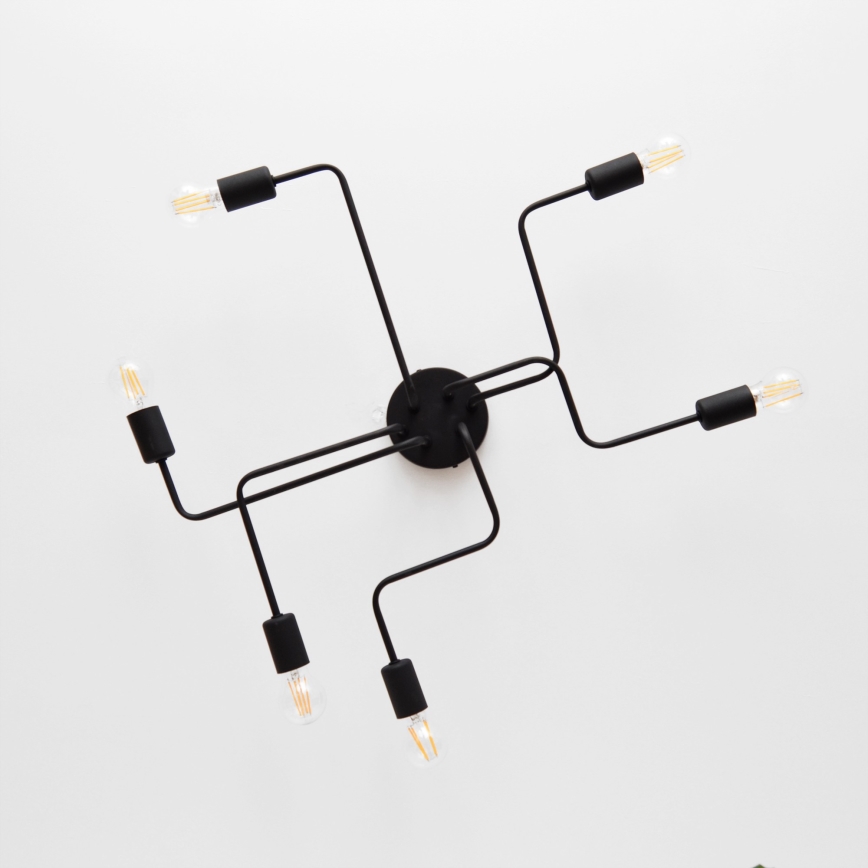 LED Felületre szerelhető csillár TUBE 6xE27/15W/230V