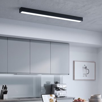 LED Felületre szerelhető/kábelen függesztett csillár LED/44W/230V 6000K 120 cm fekete