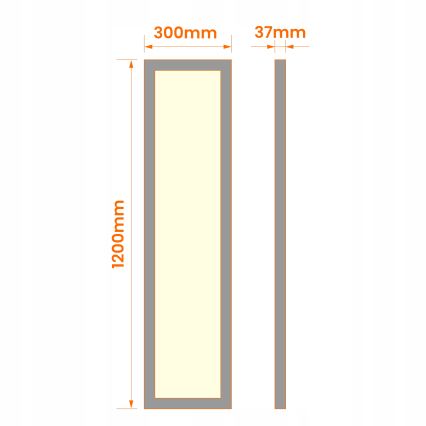 LED felületre szerelhető panel LED/60W/230V 30x120 cm fehér