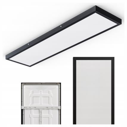 LED felületre szerelhető panel LED/60W/230V 30x120 cm fekete