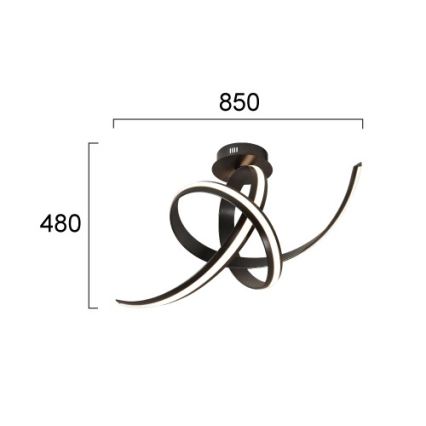 LED felületre szerelt csillár AREZIA LED/41W/230V fekete